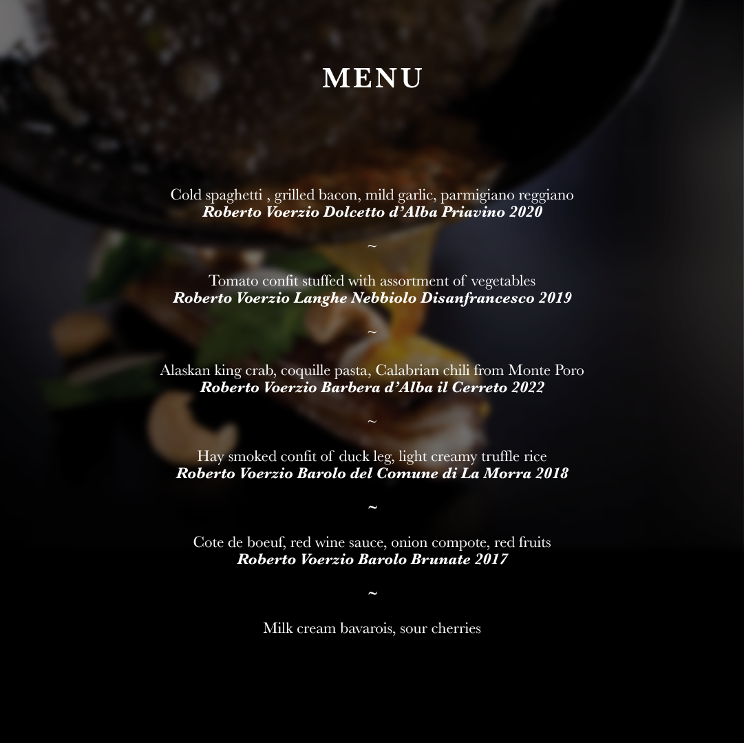 ROBERTO VOERZIO WINE DINNER at GUNTHER'S