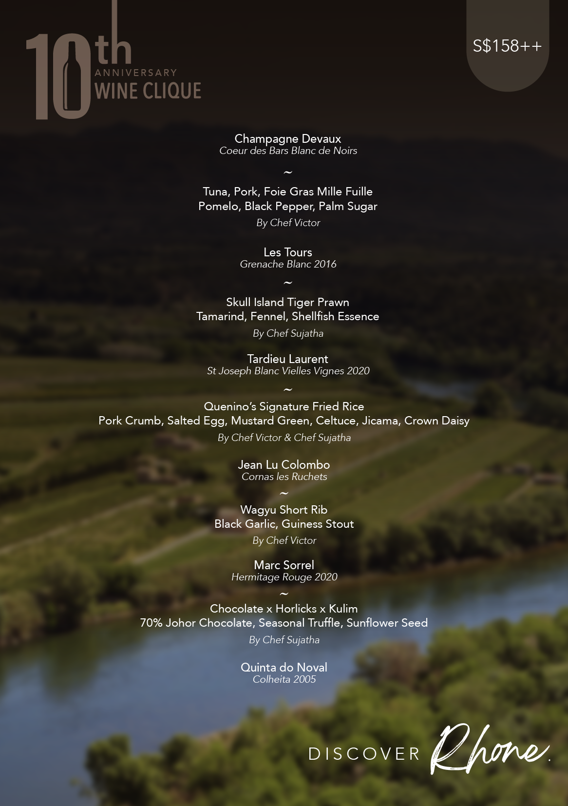 Wine Clique 10th Anniversary Portfolio Dinner at QUENINO