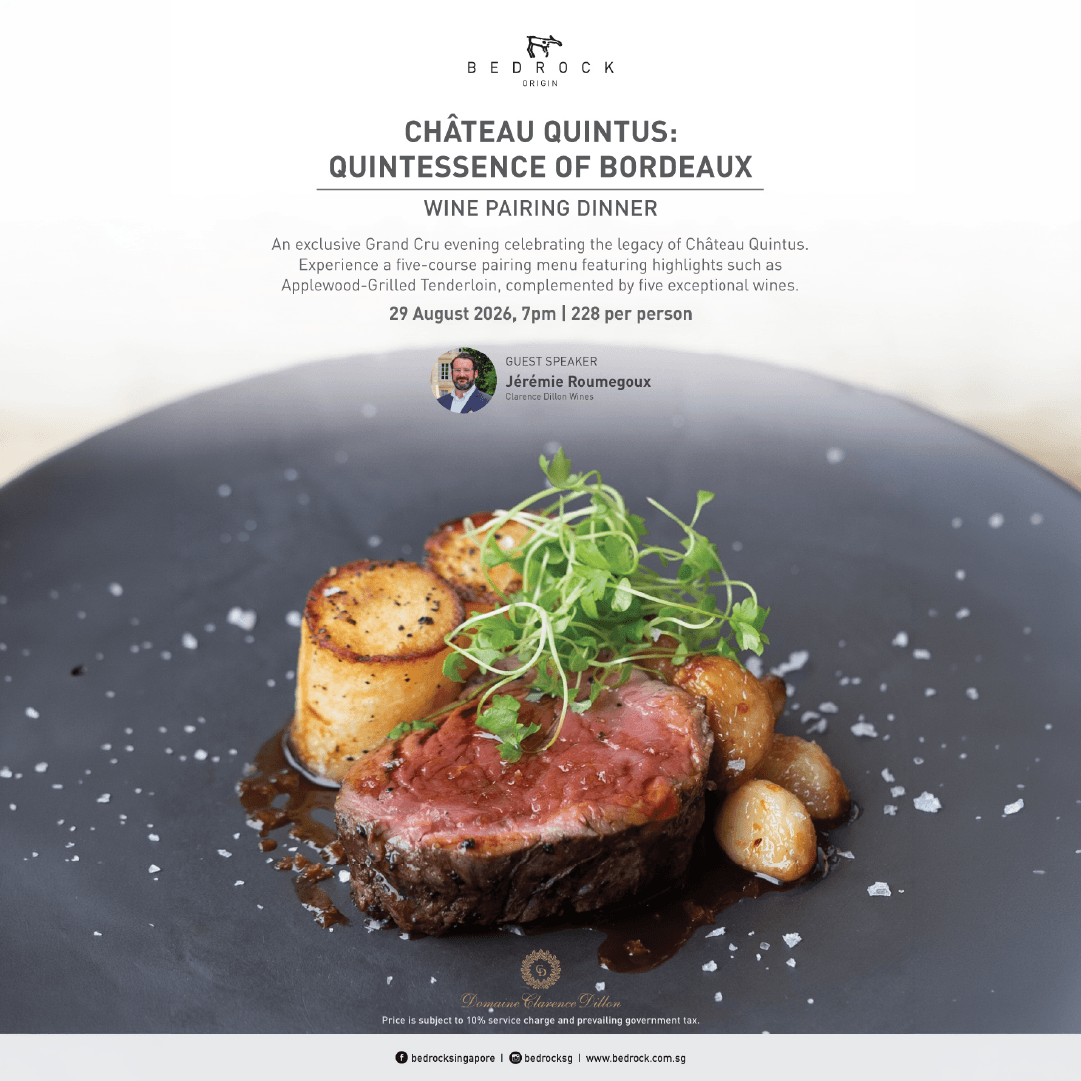 CHÂTEAU QUINTUS: QUINTESSENCE OF BORDEAUX | WINE PAIRING DINNER ($228++ per pax)