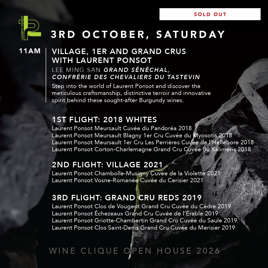 [EVENT OVER] WINE CLIQUE OPEN HOUSE 2026 | MASTERCLASS