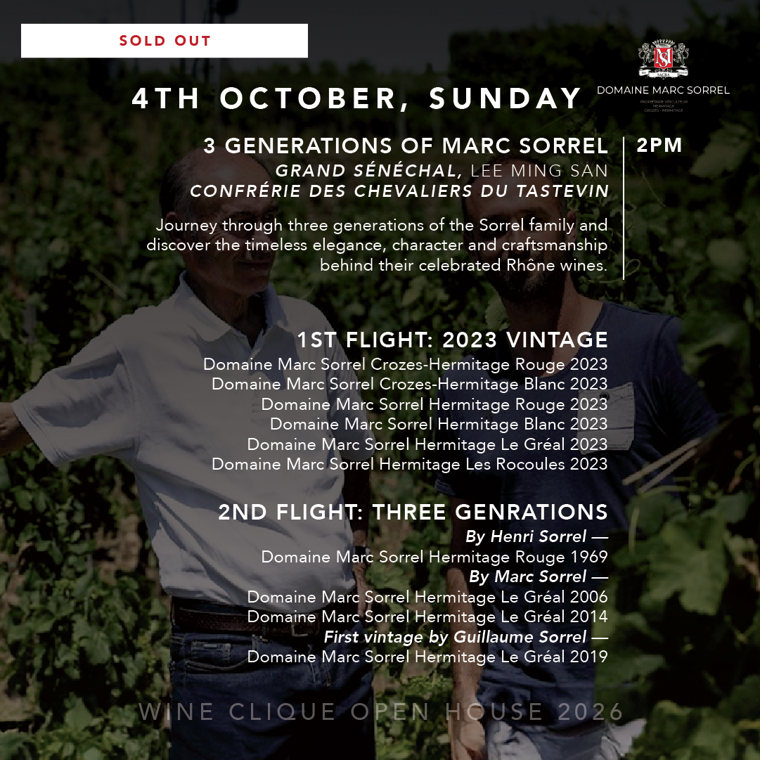 [EVENT OVER] WINE CLIQUE OPEN HOUSE 2026 | MASTERCLASS